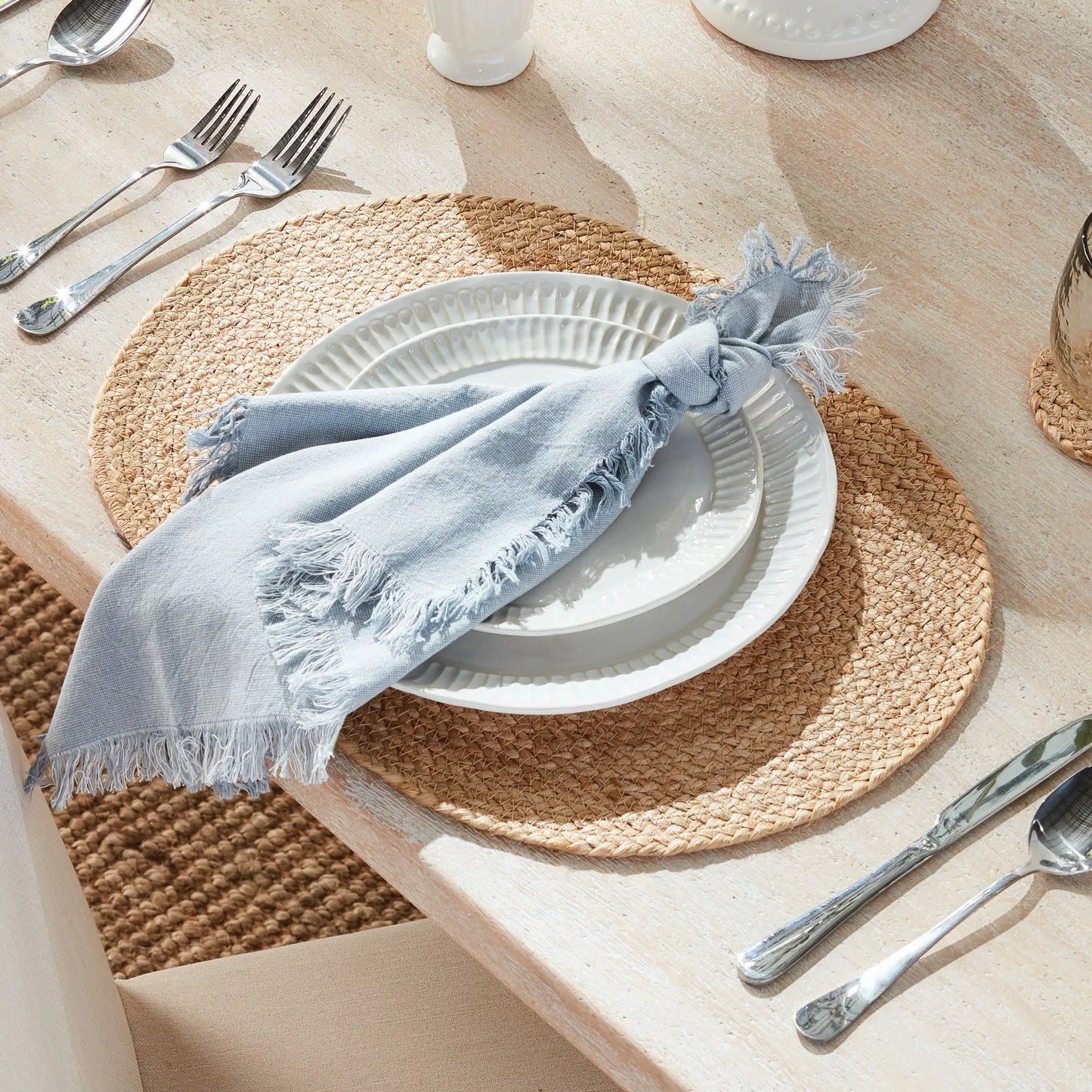 JUTE COIL OVAL PLACEMATS, SET OF 8 - view 2