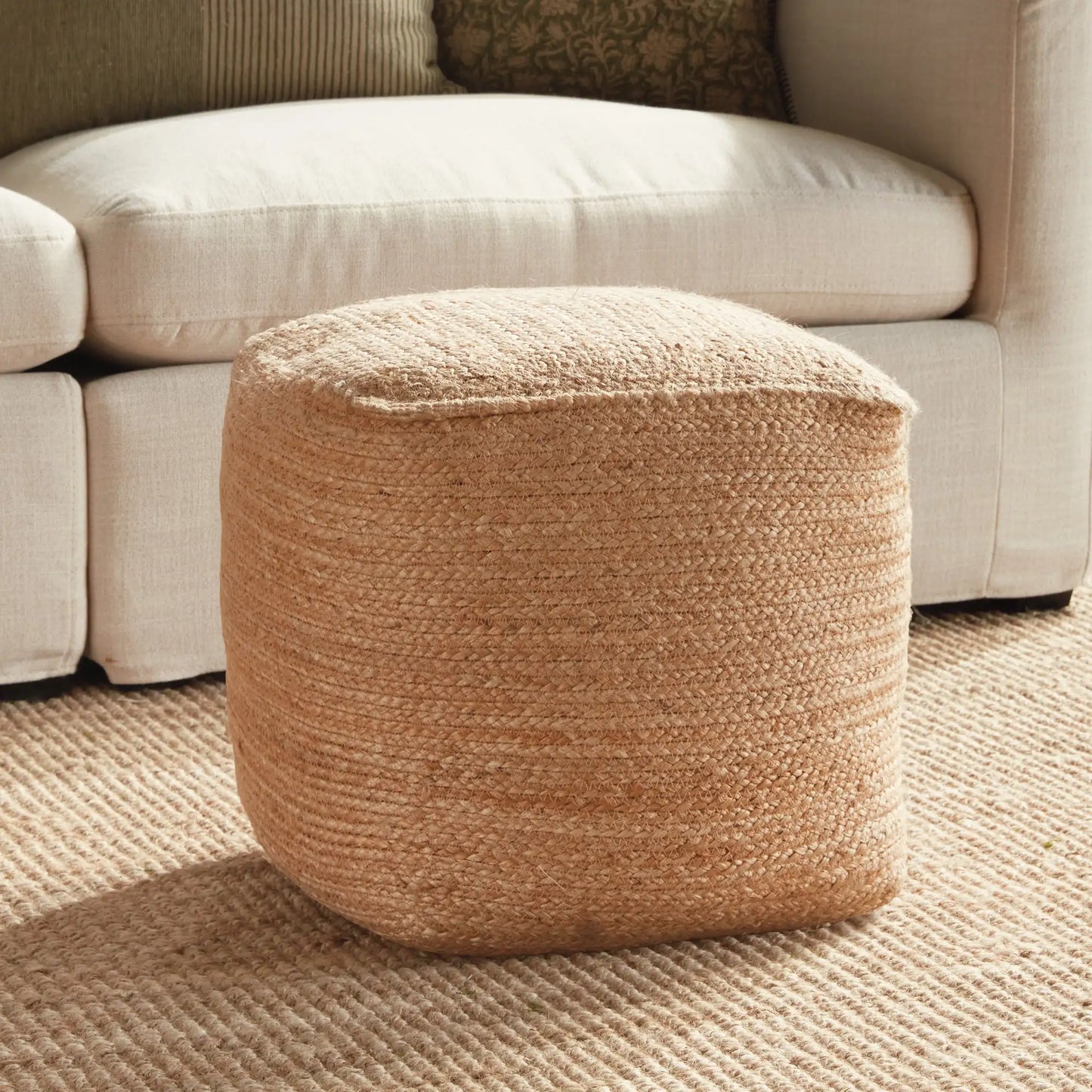 JUTE SQUARE POUF - view 2