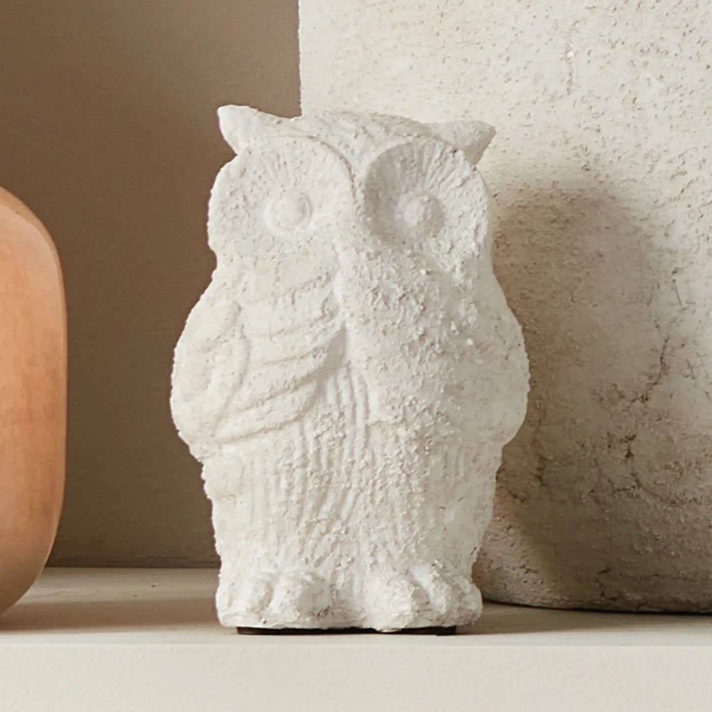 WEATHERED GARDEN OWL - view 2