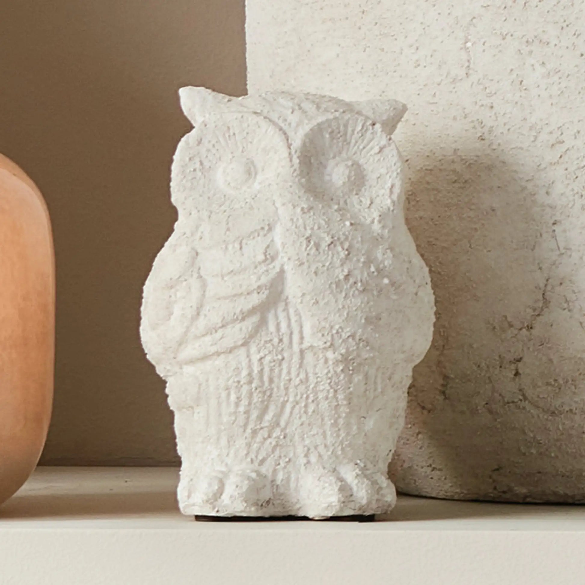 WEATHERED GARDEN OWL - view 2