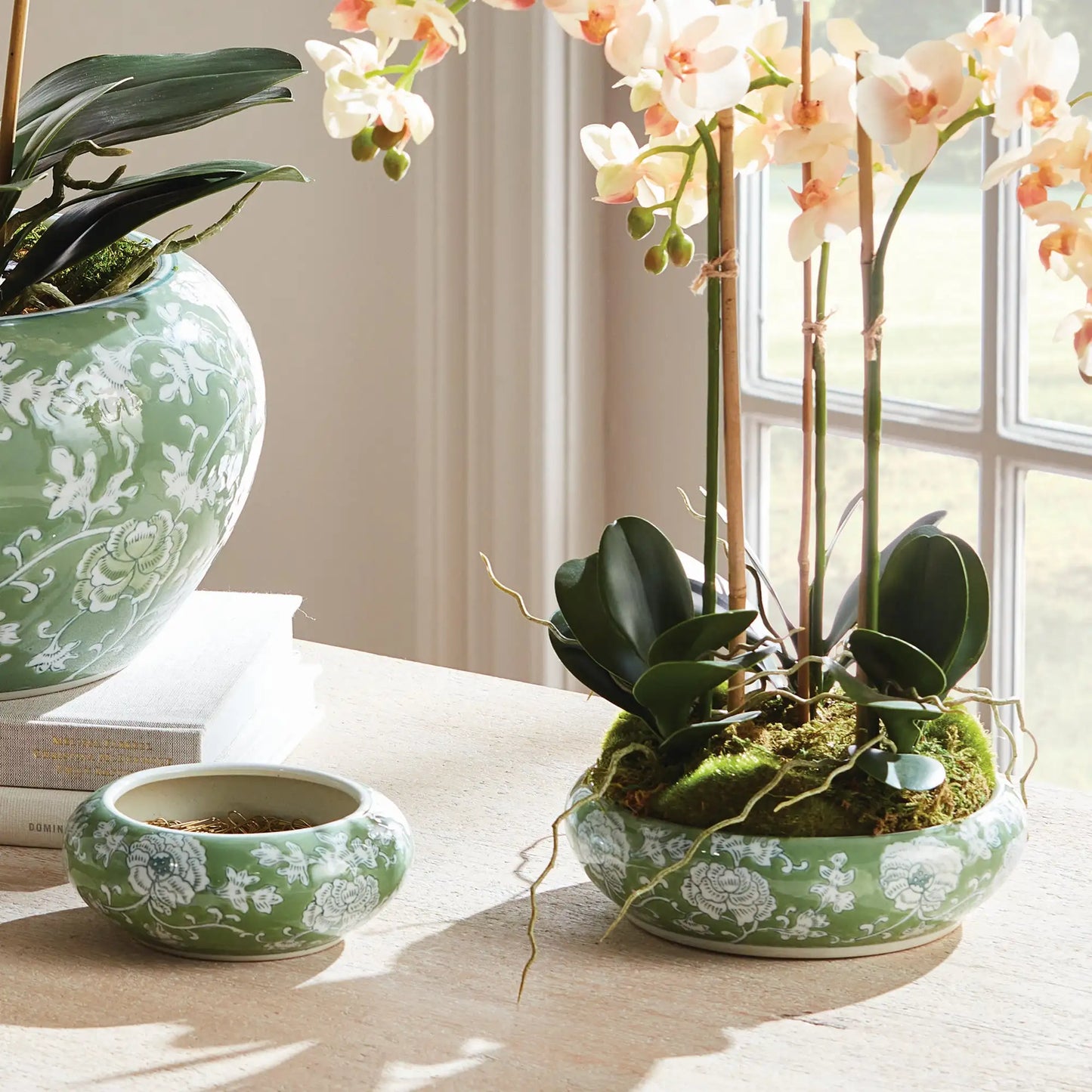 IMPERIAL LOTUS LOW POTS, SET OF 2 - view 2