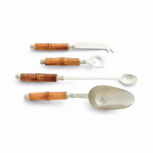 BARCLAY BUTERA KEYSTONE COCKTAIL ACCESSORIES, SET OF 4