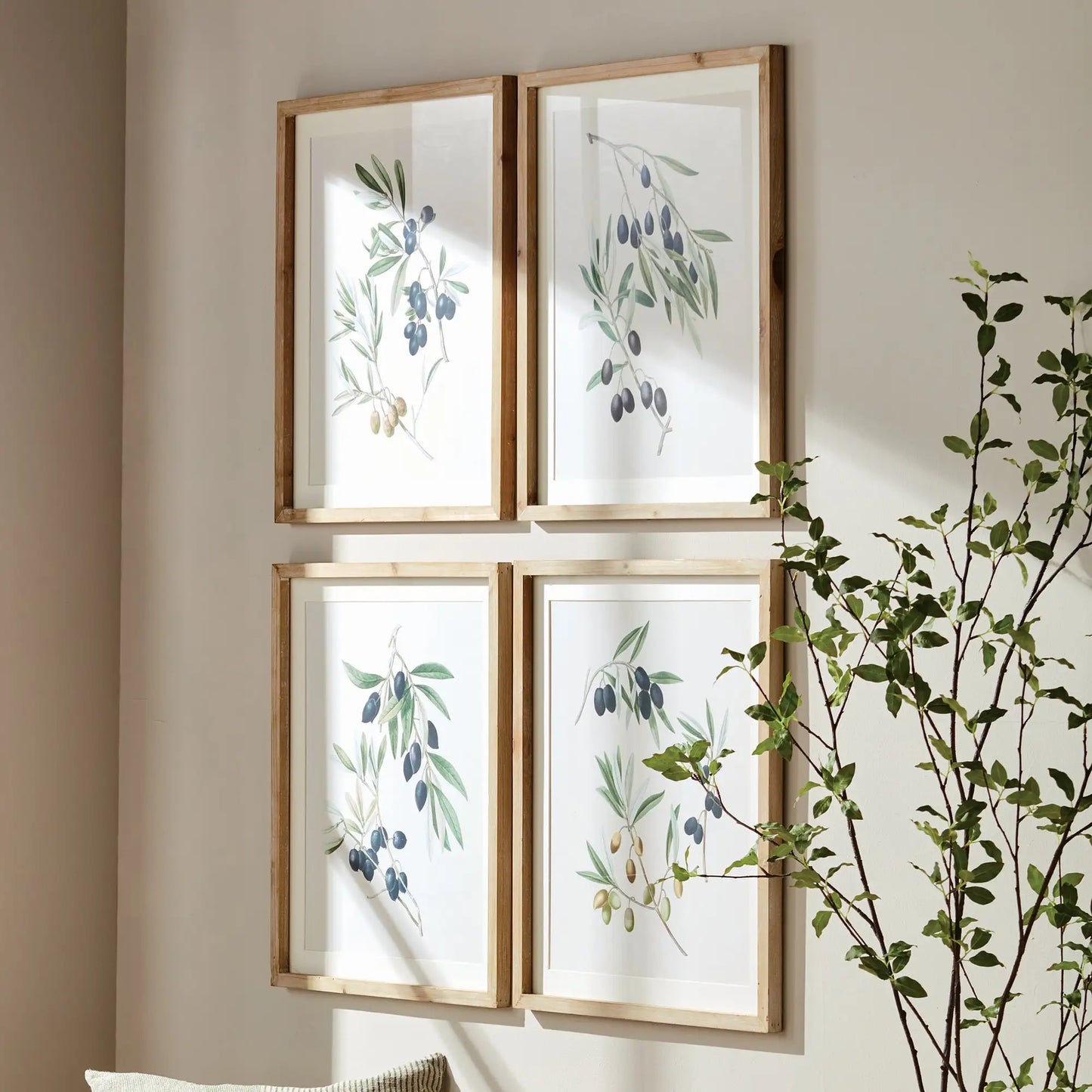 OLIVE STEMS STUDY, SET OF 4 - view 2