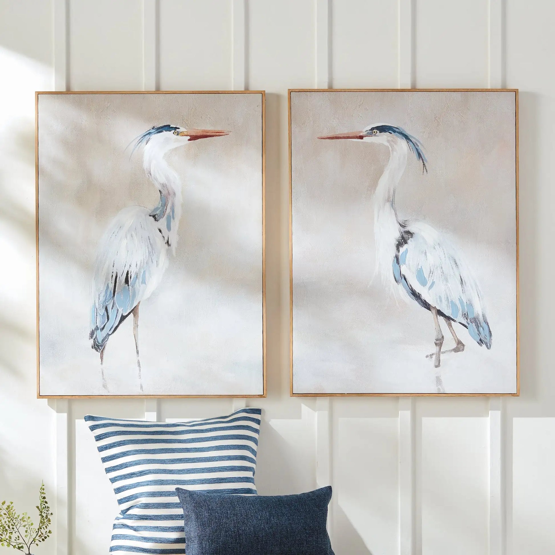 HERON PAIR HAND-EMBELLISHED GICLEES, SET OF 2 - view 2