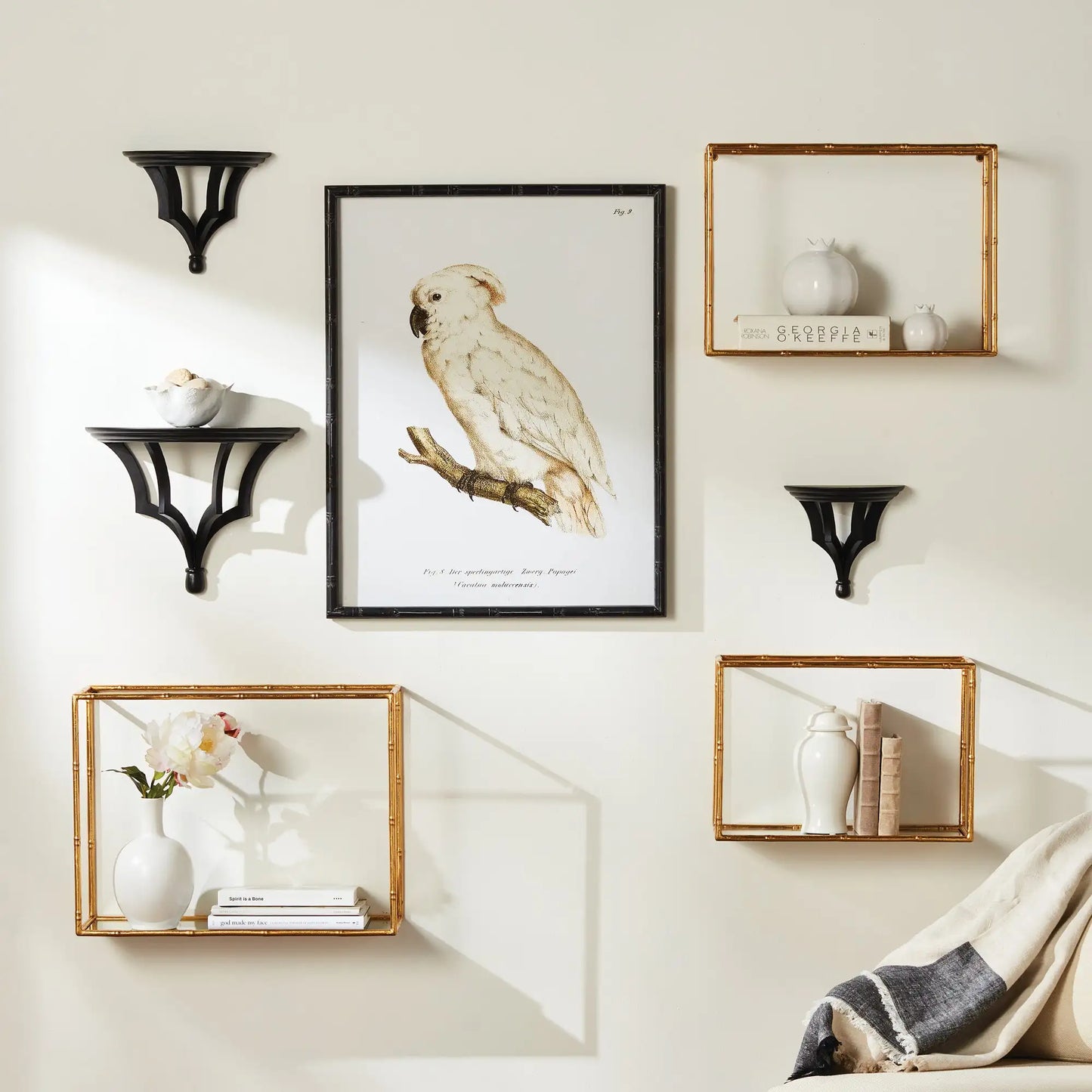 DAPHNE MIRRORED WALL SHELVES, SET OF 3 - view 2