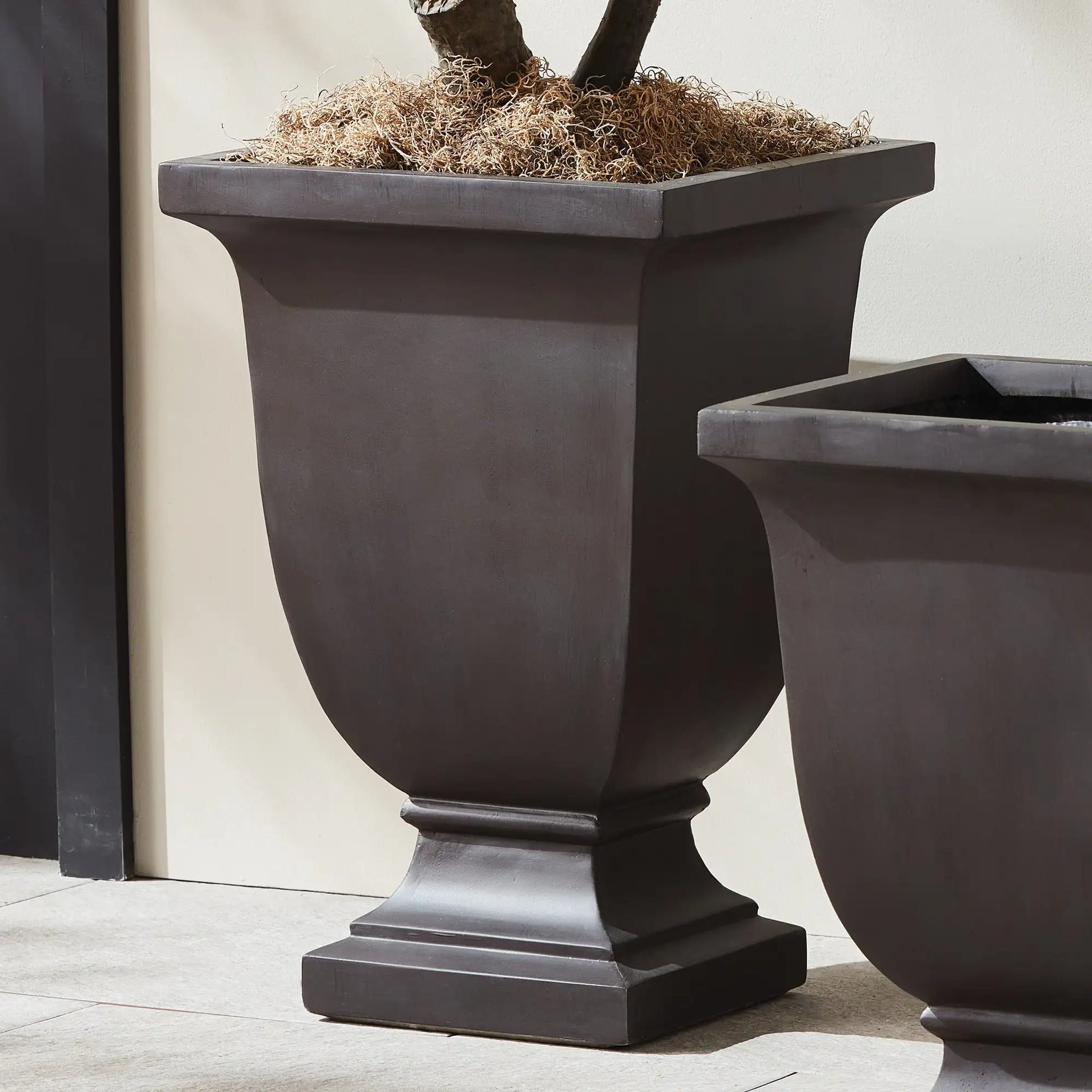 FIBRECLAY BECKETT SQ FOOTED PLANTER LARGE - view 2