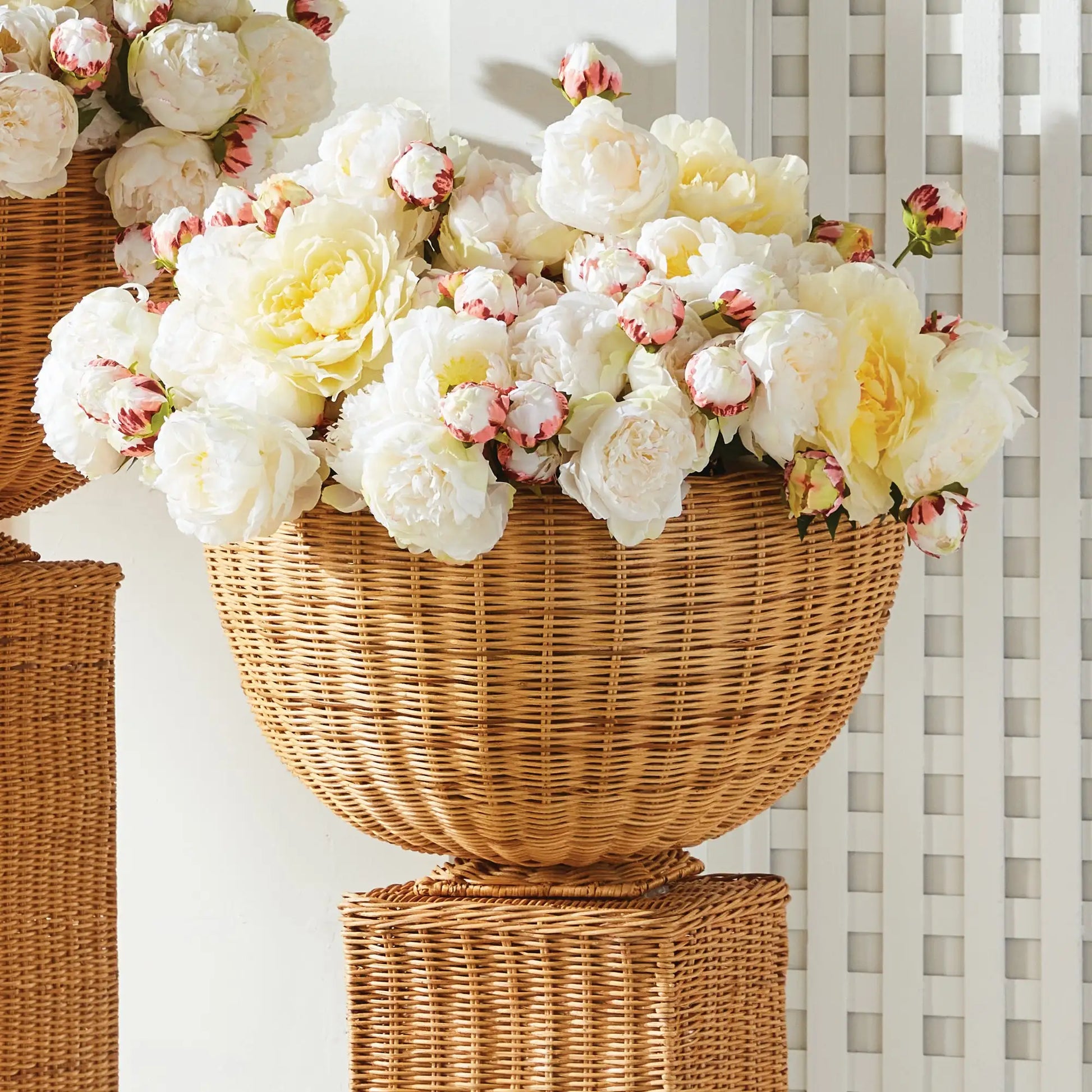 CHARLESTON RATTAN FOOTED BOWL - view 2