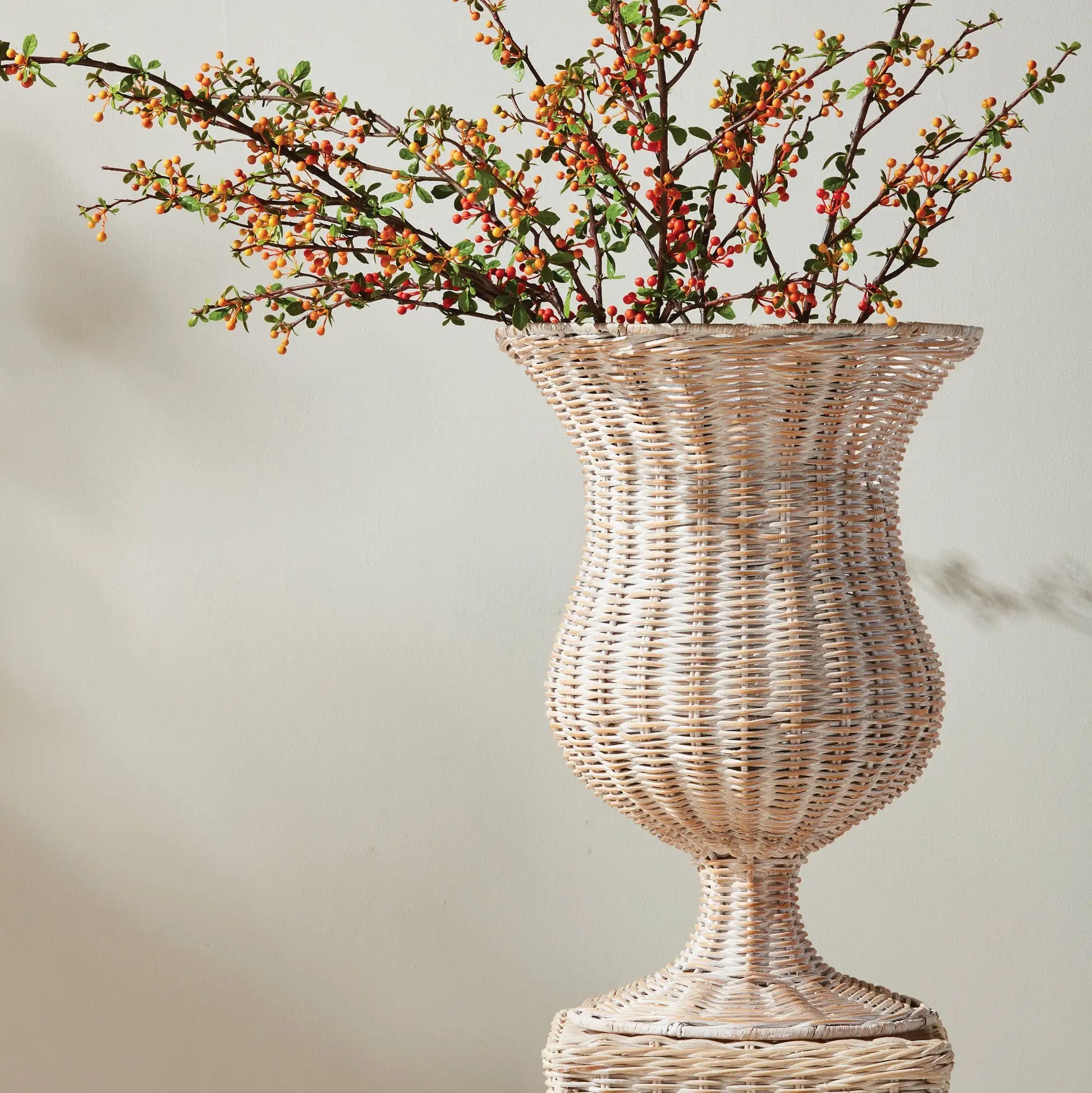 CHESAPEAKE RATTAN FOOTED URN TALL - view 2