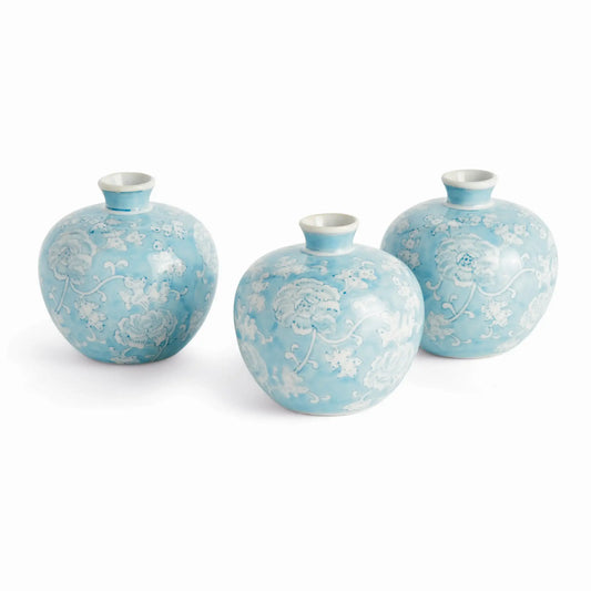 MONARCH LOTUS BUD VASES, SET OF 3