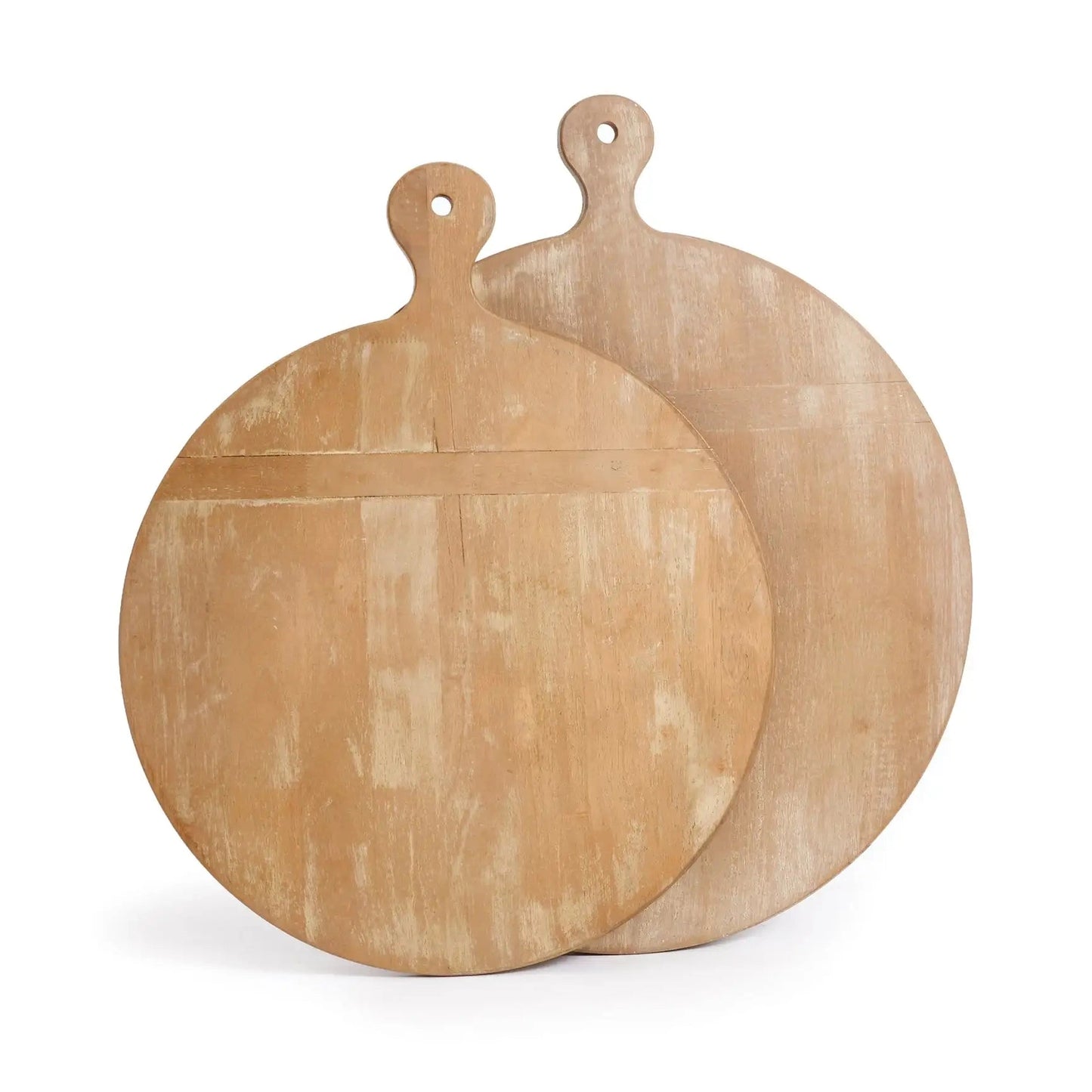 ANTIQUE ROUND CUTTING BOARDS, SET OF 2