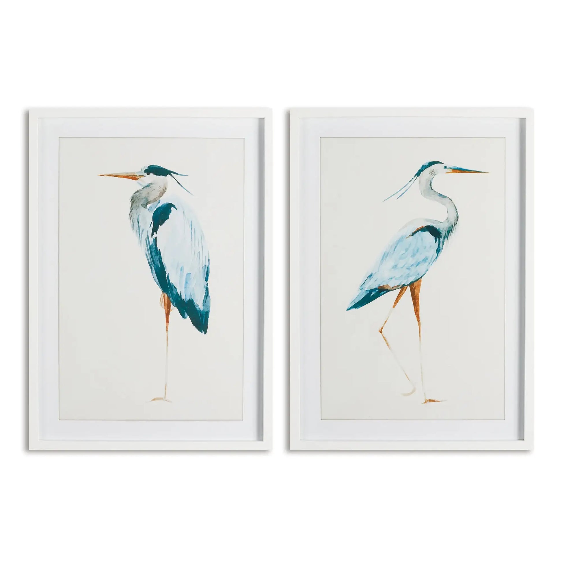 BLUE HERON PRINTS, SET OF 2