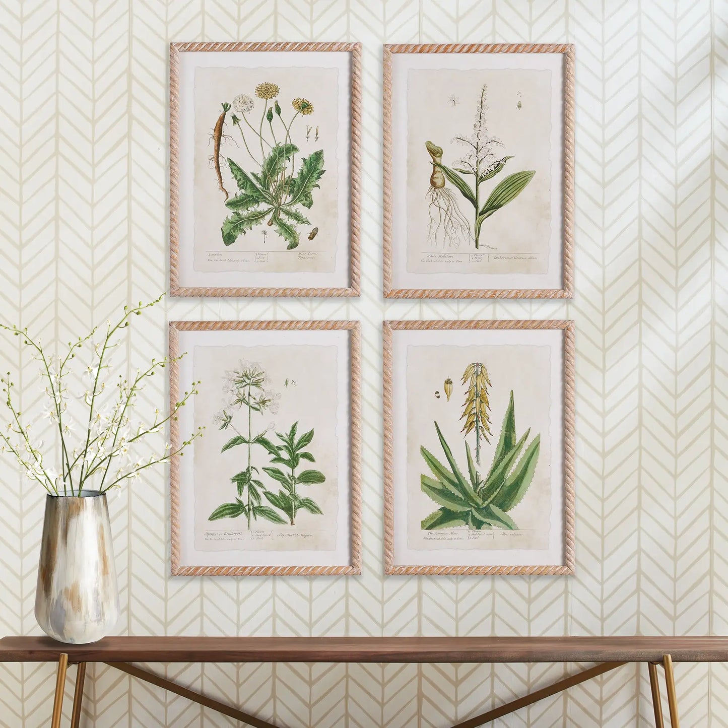 VINTAGE BOTANICAL STUDY, SET OF 4 - view 3