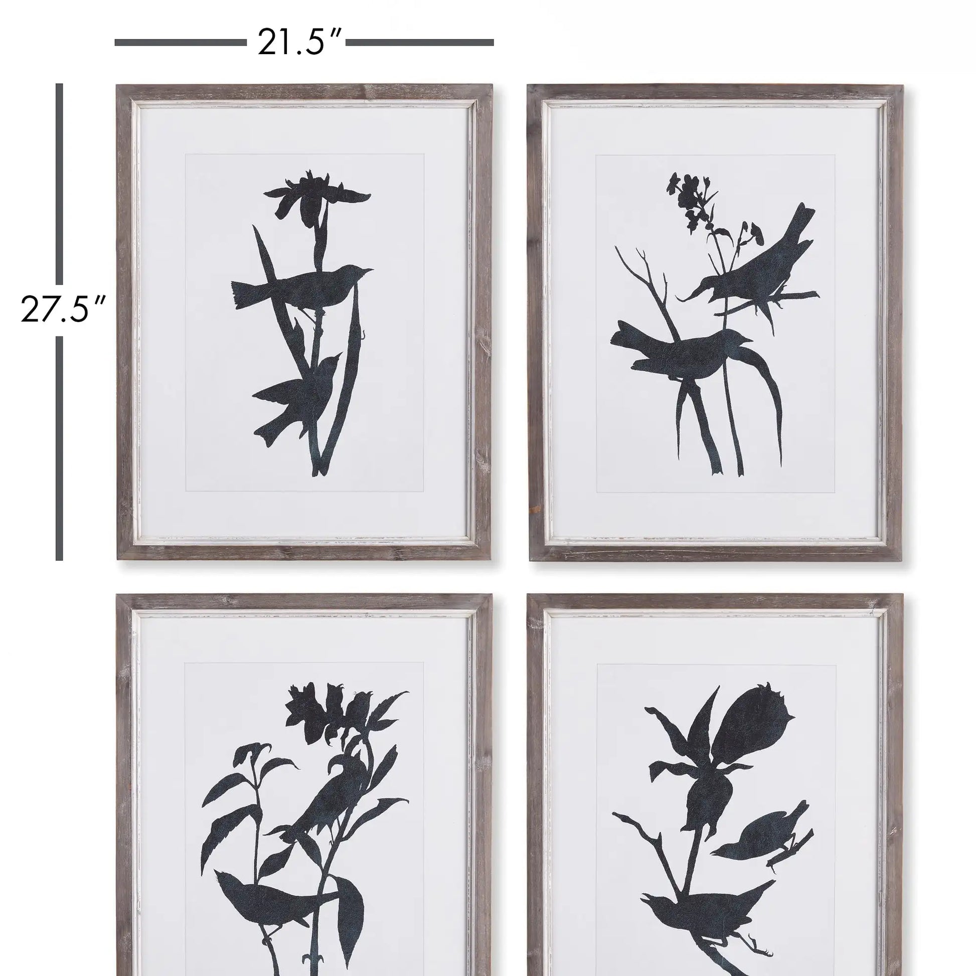 BIRD SILHOUETTE PRINTS, SET OF 4 - view 2