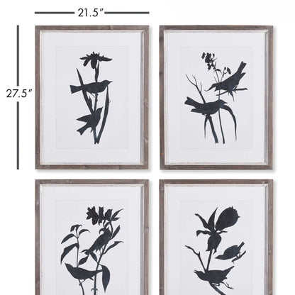 BIRD SILHOUETTE PRINTS, SET OF 4 - view 2