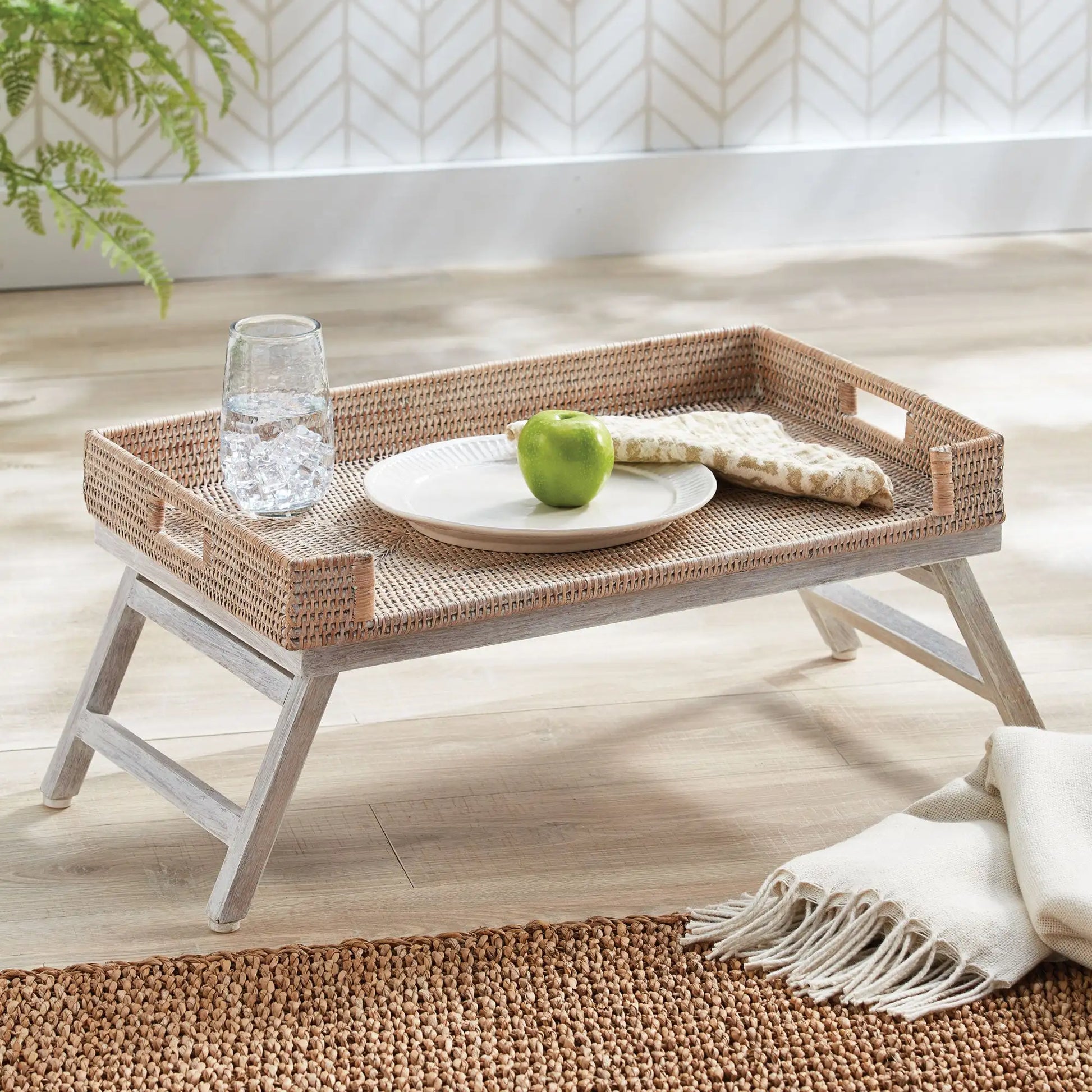 BURMA RATTAN LAP TRAY TABLE - view 2