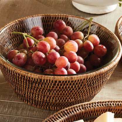 BURMA RATTAN SERVING BOWL 10.75" - view 2