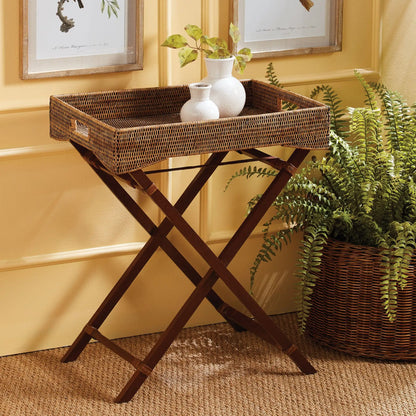 BURMA RATTAN BUTLER TRAY TABLE - view 2
