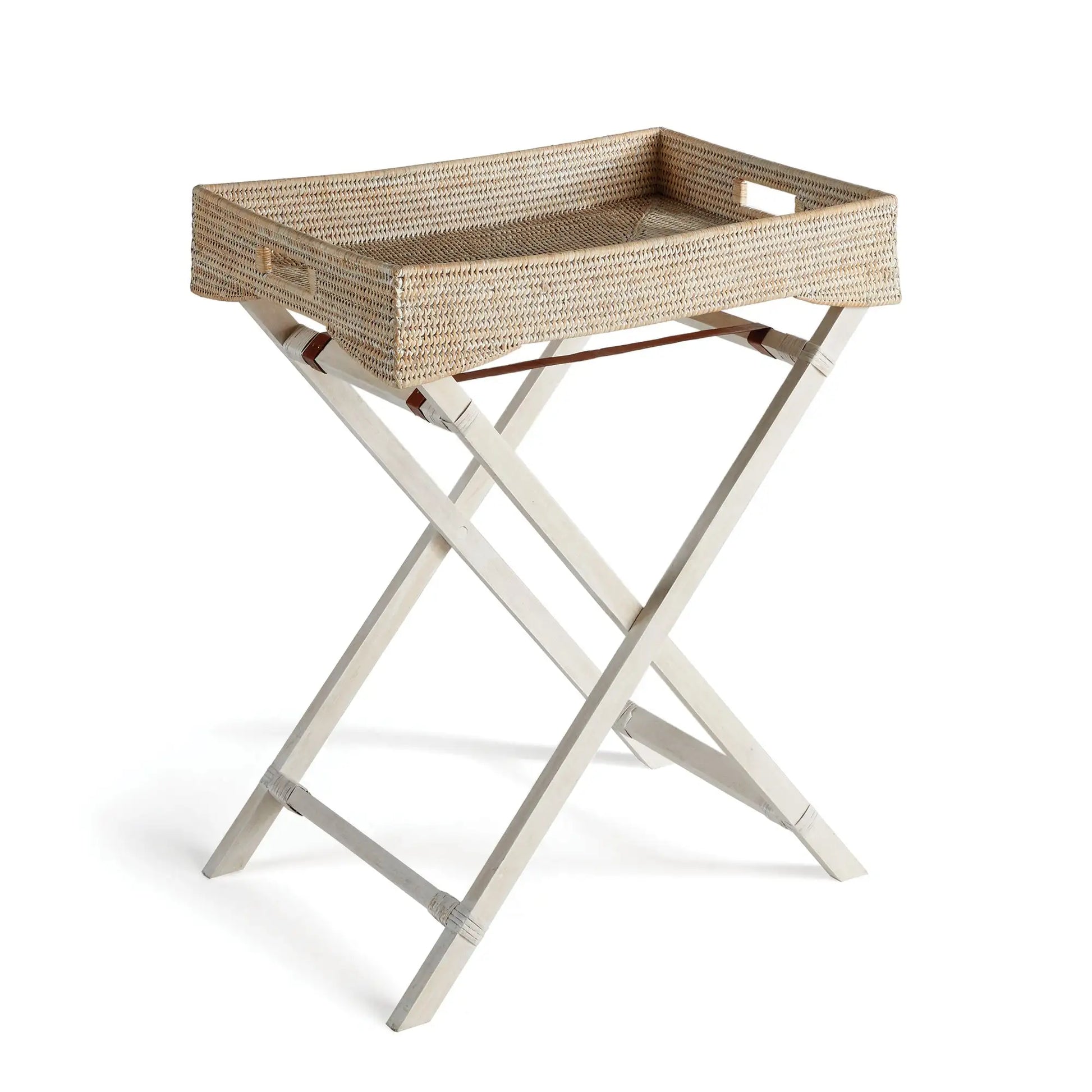 BURMA RATTAN BUTLER TRAY TABLE