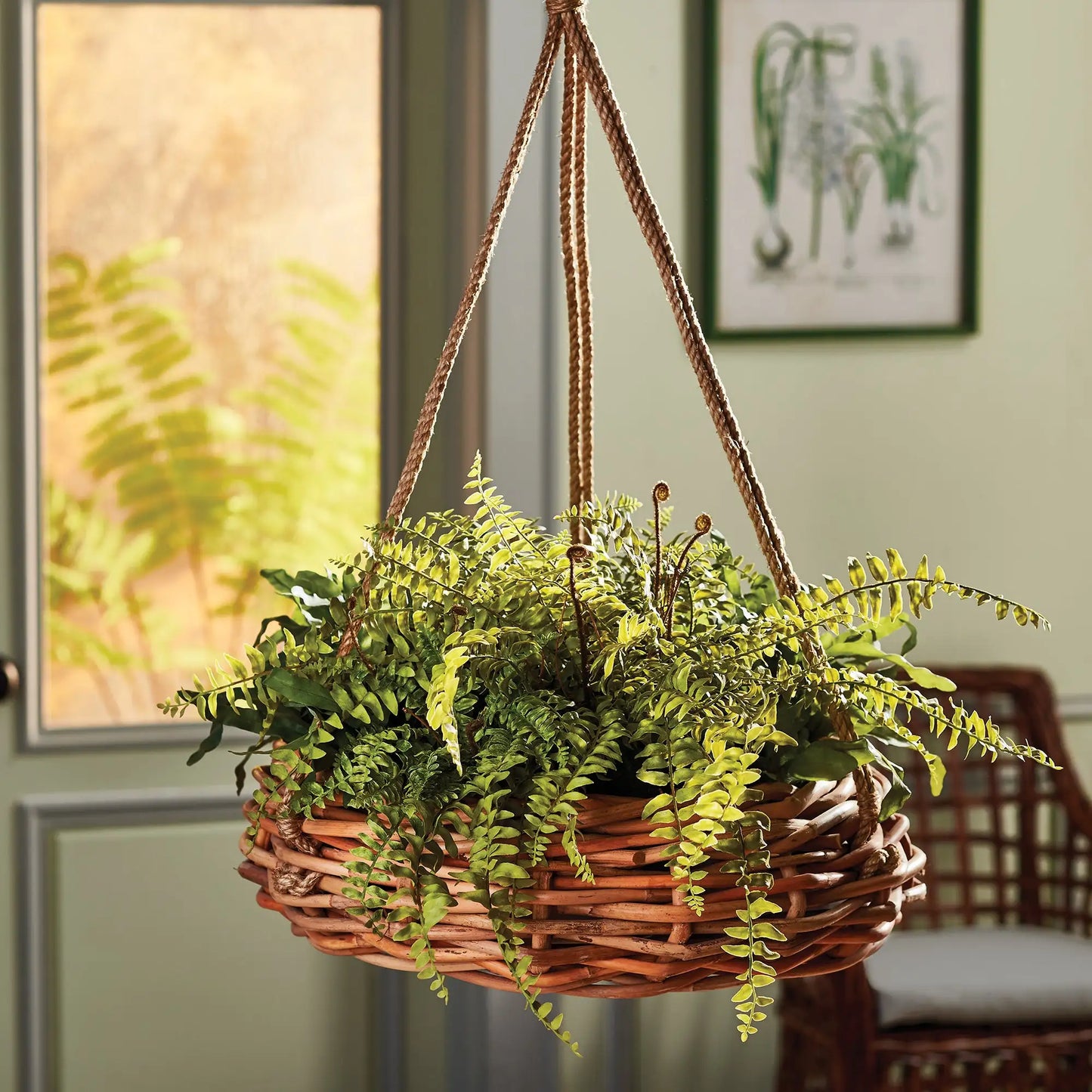 RATTAN HANGING BASKET - view 2
