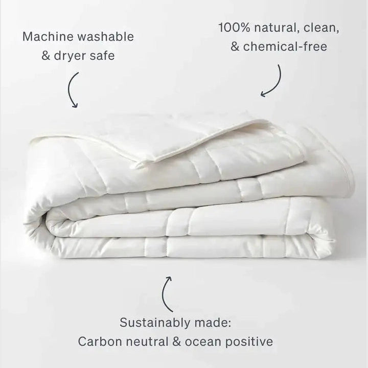 Baloo Weighted Throw 12 lbs - Pebble White
