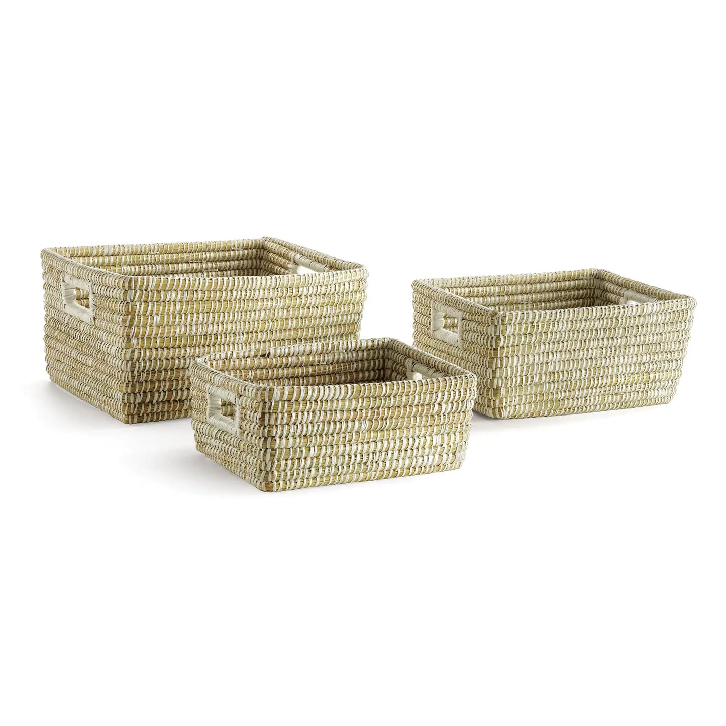 RIVERGRASS RECTANGULAR STORAGE BASKETS, SET OF 3