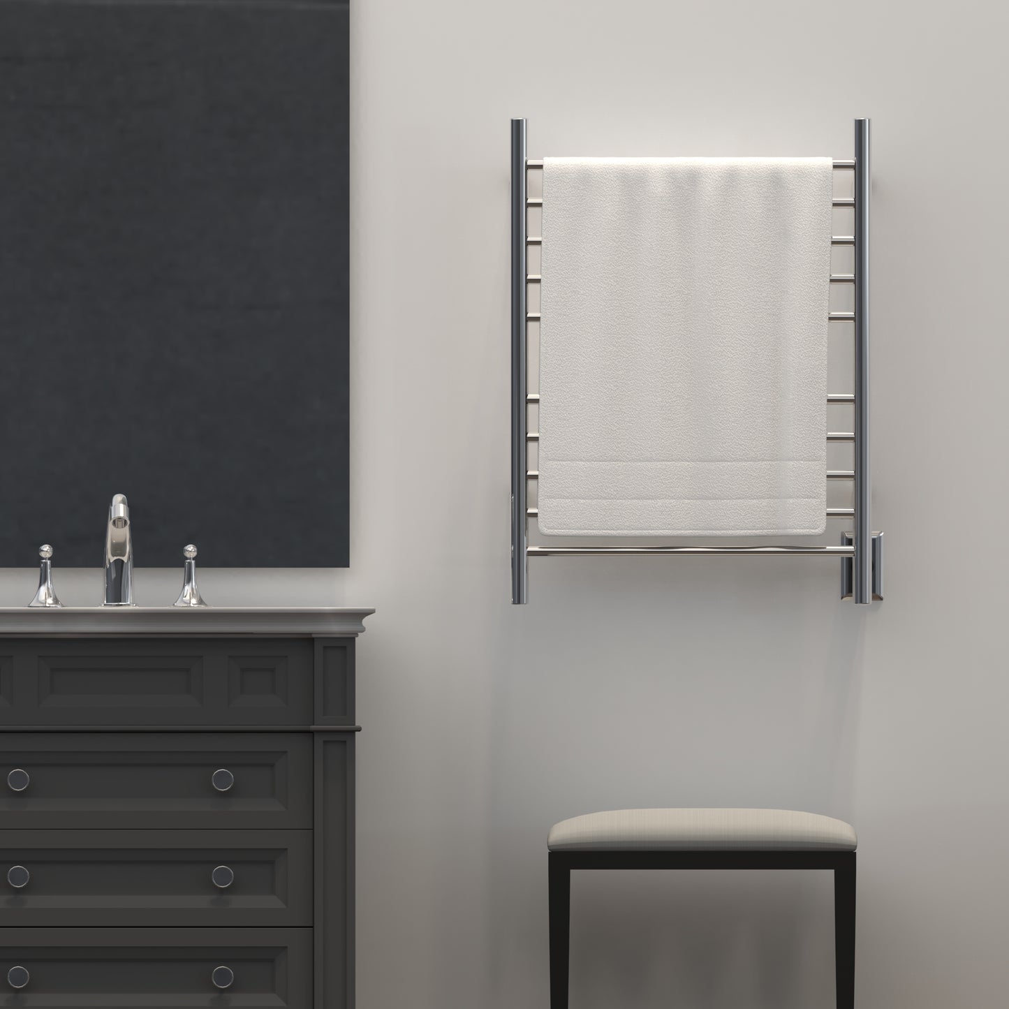 Amba Radiant Straight towel warmer warming one towel