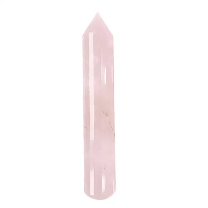 Rose Quartz Facial Massage Wand with Pointed End