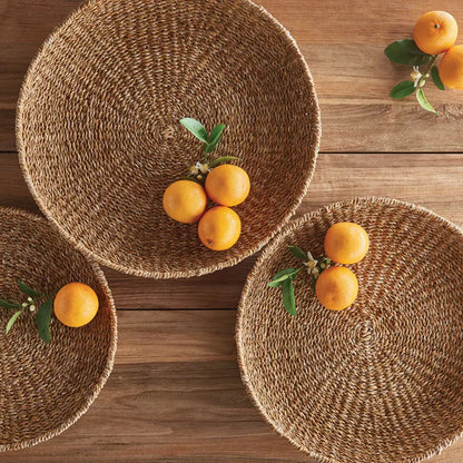SEAGRASS ROUND TRAYS, SET OF 3 - view 2