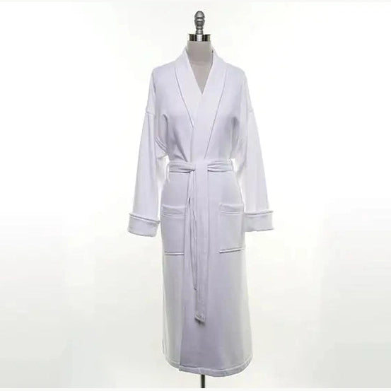 Boca Terry Jersey Fabric Shawl Collar Robe - White