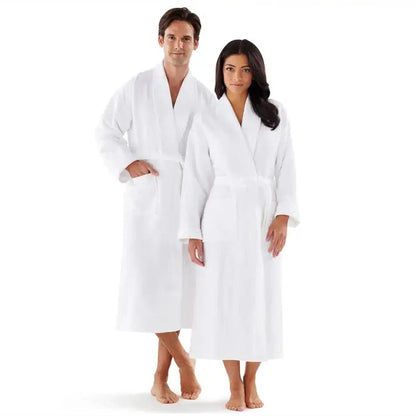 Boca Terry Basic Waffle Shawl Collar Robe w/French Terry Lining
