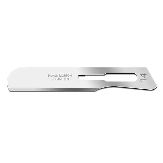 Swann Morton #14 Stainless Steel Dermaplaning Sterile Blade - 100 ct