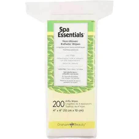Spa Essentials Esthetic Non-woven Wipes 4x4 - 200 count