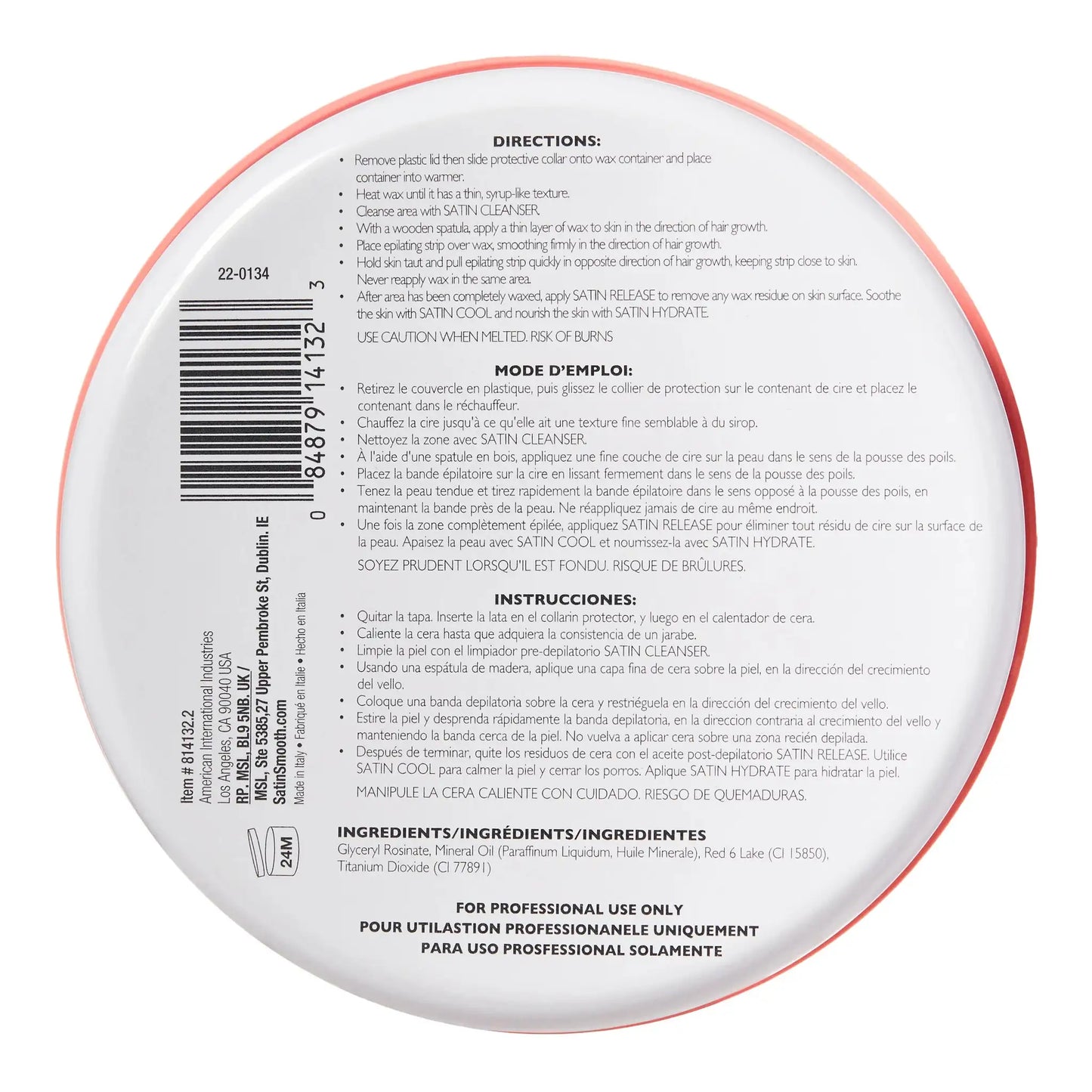 Satin Smooth Deluxe Cream Soft Wax - 14 oz