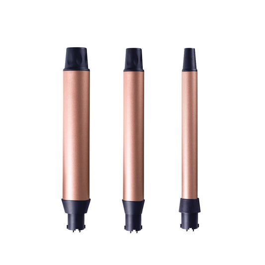 SUTRA clipless curler attachment set, rose gold tourmaline-infused ceramic barrels