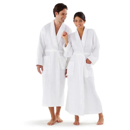 Boca Terry Basic Waffle Shawl Collar Robe w/French Terry Lining