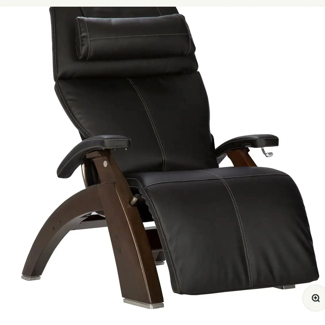 Human Touch® Perfect Chair® PC-420/610 Performance Upholstery – Dark Walnut with Espresso Premium Leather