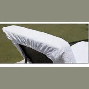 Boca Terry Terry Lounge Chair Cover w/Elastic Hood 340 GSM - White