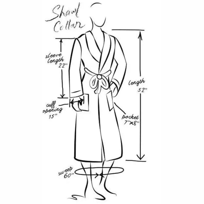 Boca Terry 16oz Velour Shawl Collar Robe