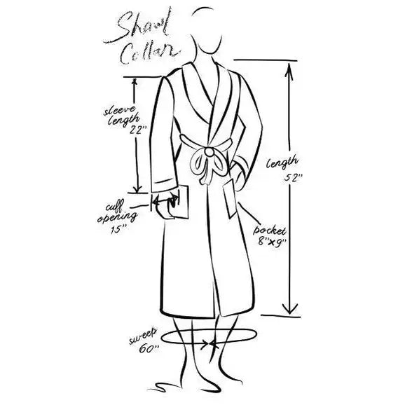 Boca Terry Microfiber Shawl Collar Robe with French Terry Lining - XXL - Pink
