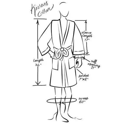 Boca Terry Mini Check Kimono Robe