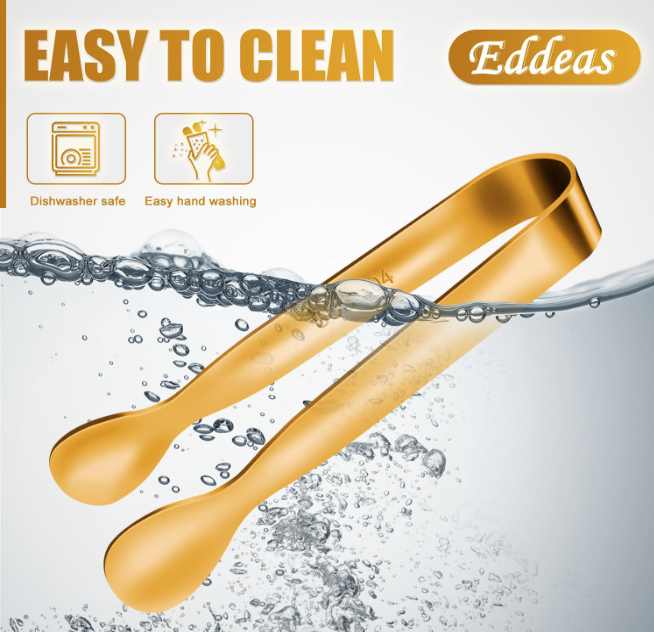Small Serving Tongs - Gold