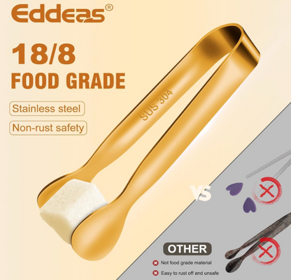 Small Serving Tongs - Gold