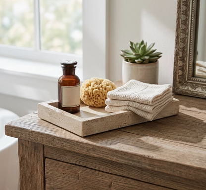 Rectangular Stone Tray 9.75 Inches