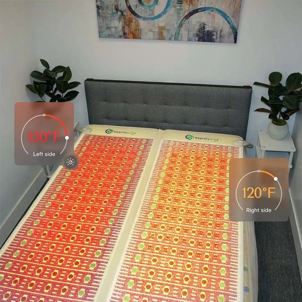 HealthyLine TAJ split-zone topper with independent temperature controls