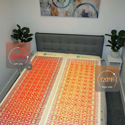 HealthyLine TAJ split-zone topper with independent temperature controls