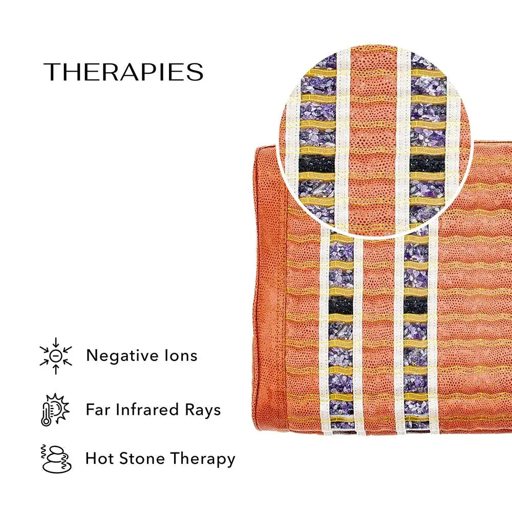 Close-up of HealthyLine heated pillow fabric texture and infrared features