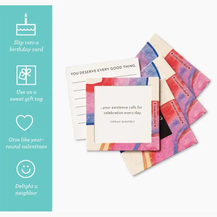 Thoughtfulls - CELEBRATING YOU Pop-open Affirmation Cards - 30 Count