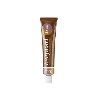 Hairpearl 3.1 Middle Brown cream eyebrow tint tube