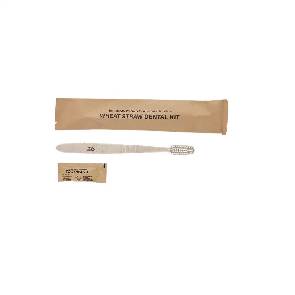 Tess wheat straw dental kit 500 per case for hotel amenity programs