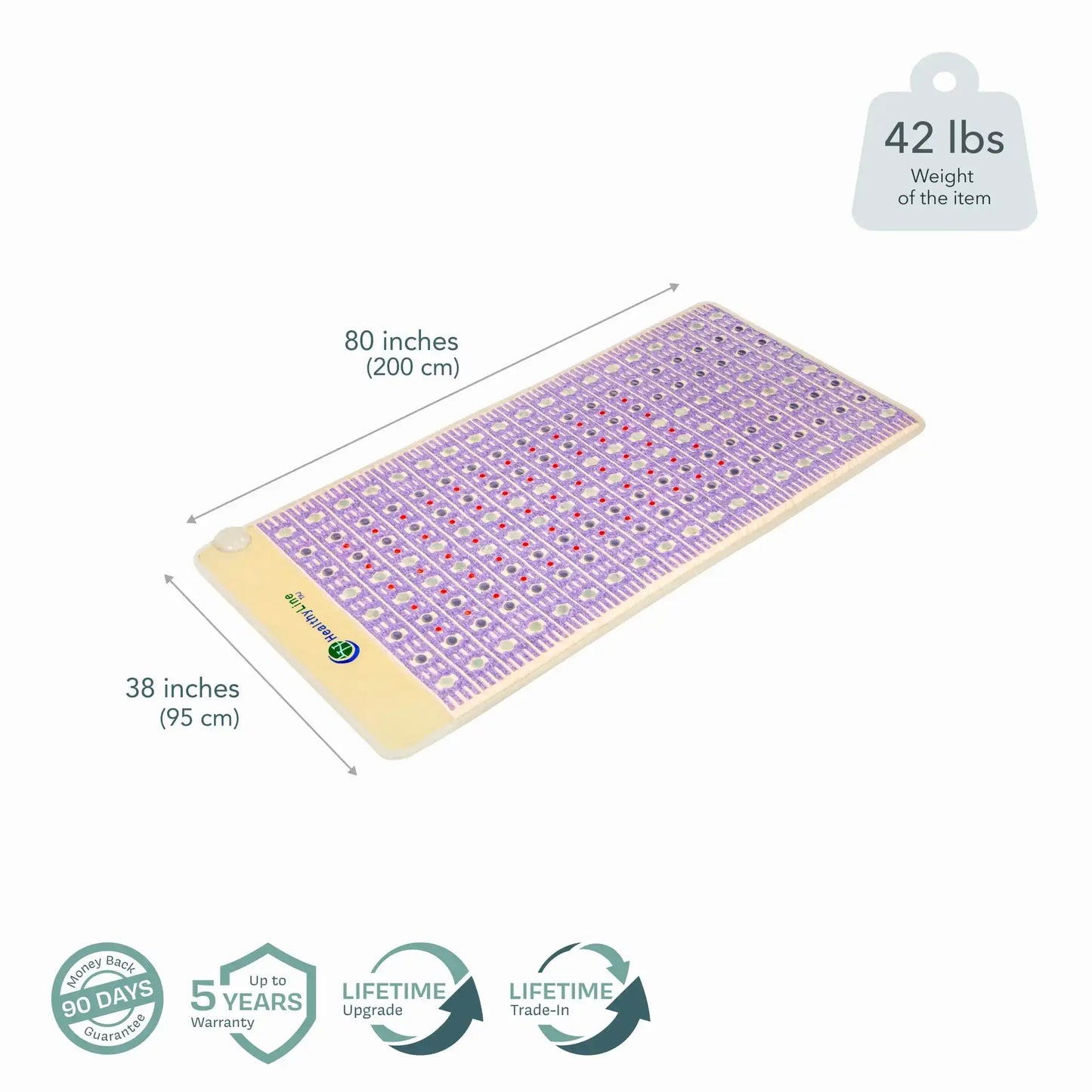 HealthyLine TAJ single panel topper with control unit and weight label